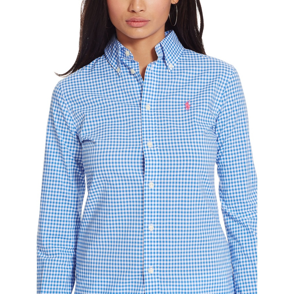 Ralph Lauren Blue Gingham long sleeve